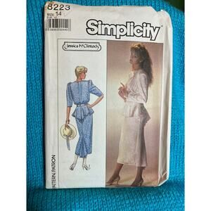 Simplicity sewing pattern  8223 blouson dress peplum maxi
